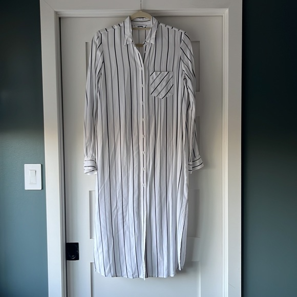 Express Striped Shirt Dress Small - Picture 2 of 5